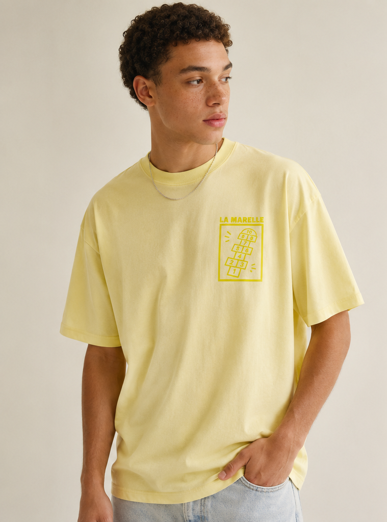 T-shirt Marelle Oversize "La Marelle" Fluo