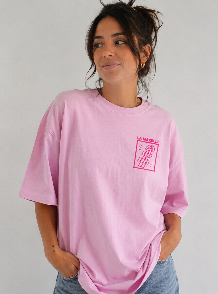 T-shirt Marelle Oversize "La Marelle" Fluo